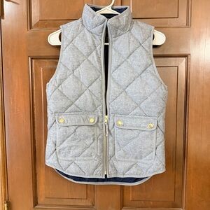 J. Crew Kids Quilted Vest in Gray